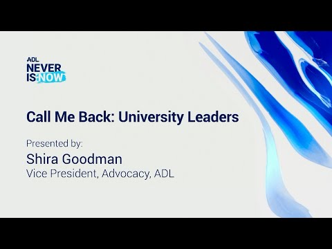 Shira Goodman, Vice President, Advocacy, ADL | Never Is Now 2025