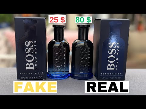 Fake vs Real Hugo Boss Bottled Night Perfume