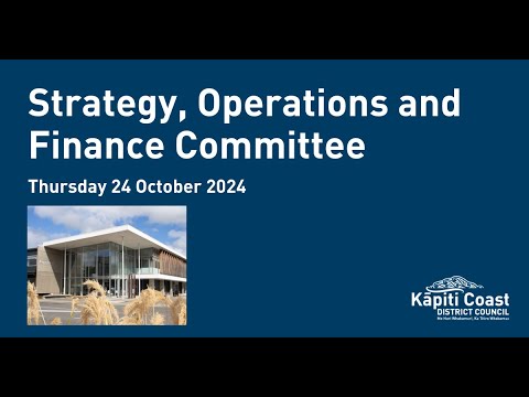 24 October 2024 | Strategy, Operations and Finance Committee