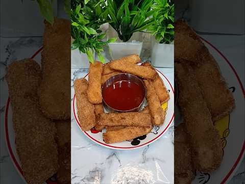 Air Fryer Bread Fries | Crispy Snack in Minutes #airfryer #ourfoodlab #shorts #bread