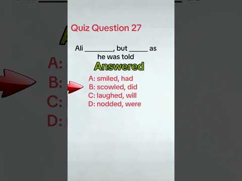 Quiz Question 27 Answered #englishgrammar #englishquizchannel #grammarbasic