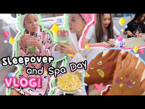 SLEEPOVER/SPA DAY VLOG! 🧖‍♀️ 💅 (Nails, Drinks, Skincare and more!)