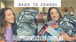 BACK TO SCHOOL SUPPLY HAUL||HOMESCHOOL MOM X4