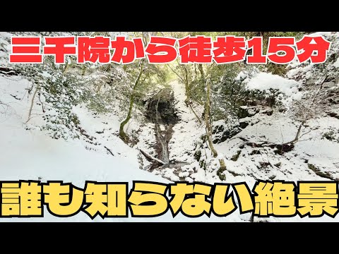 [Feb 24] Beautiful, snow-cloaked Otonashi Falls! hidden gems near Sanzenin.