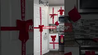 Kitchen Christmas Decor! #kitchendecor #kitchendesigntrends #kitchenhacks #kitchendecorideas #fy