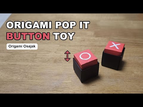 How to make paper BUTTON TOY origami POPIT - Tutorial