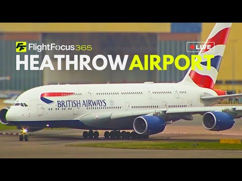 Heathrow Airport Live LHR - CROSSWIND Tuesday 11th March 2025