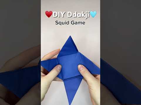 Squid GAME Ddakji DIY Fold FLIP Win  #squidgame #diy #Ddakji