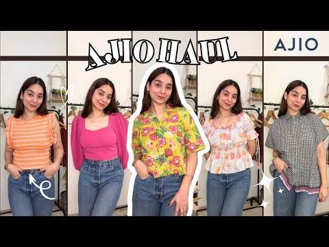 HUGE AJIO Summer Tops Haul 🎀 || Pinteresty Tops || Tanisha Madhok #ajiofinds #ajiohaul #summertops