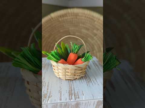 DIY Miniature Easter Basket #artsandcrafts  #crafting #Easterdecor