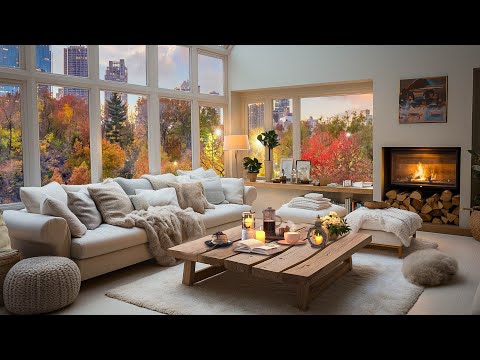 Tranquil Rainy Day - Cozy Apartment With Fireplace and Relaxing Jazz Music for Working and Studying