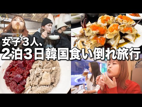 友達と2泊3日で韓国食べ飲み三昧旅行が最高すぎたぁ！！【明洞・広蔵市場】