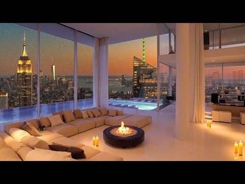 City Night Jazz Apartment Tranquil Nighttime Loft Scenes | Relaxing Jazz Piano for Relax & Chill