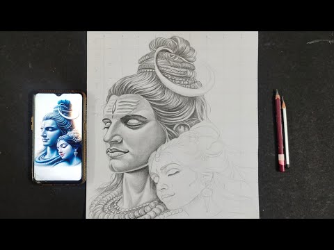 lord shiva parvati shading /pencil drawing / how to draw /easy drawing tutorial /drawing tutorial