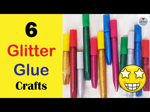 6 Glitter Glue Crafts | How to use Glitter Glue | @CraftStack