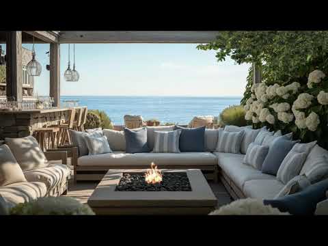 Cozy Ocean Fireplace Ambience ASMR | Crackling Fireplace Sounds & Ocean Waves ASMR for Relaxation