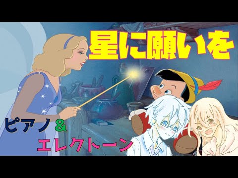 【ピアノ＆エレクトーン】星に願いを　When You Wish Upon a Star　ピノキオ