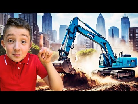 Construction Vehicles Adventure 🚧 Digging Dirt and Rocks with Real Excavators 🚜 Diggers for Kids