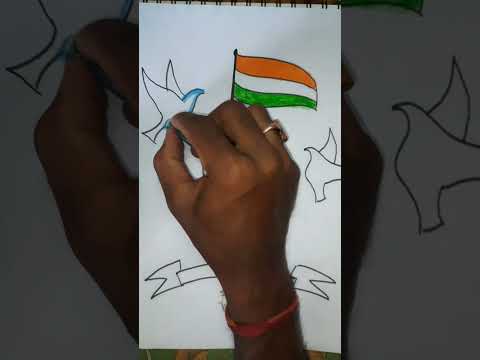 15th August painting ||Happy republic day drawing 🇮🇳||#art #youtubeshorts