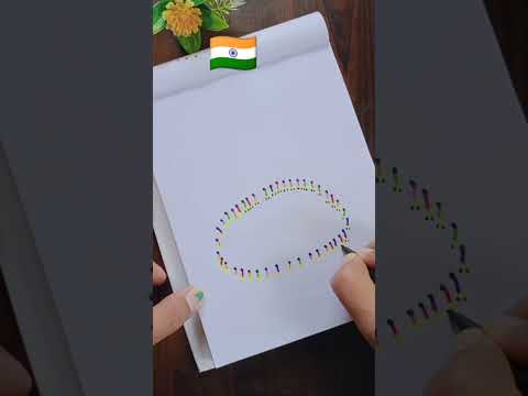 Jana Gana Mana National anthem of India/ Flag Drawing#shortsvideo #easypainting #drawing