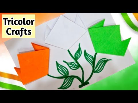 Tricolour paper crafts / Republic Day Craft Ideas / Paper crafts / Independence day craft Ideas 2025