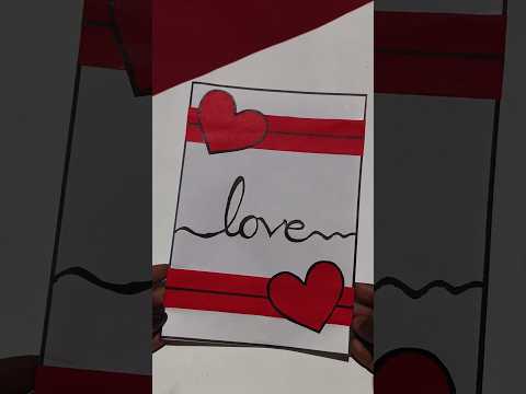 Valentines Day Card | Love Greeting Card #diy #shorts #valentinesday #youtubeshorts