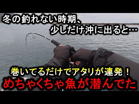 真冬の小船から巻くだけで魚が次々ルアーに喰いつくこの釣りが楽しすぎる