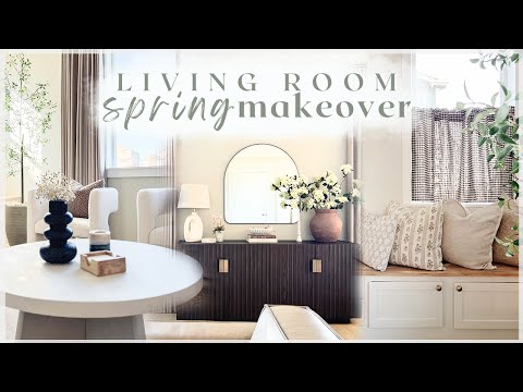 LIVING ROOM MAKEOVER + SPRING DECORATE WITH ME - neutral modern-vintage / NEW Castlery furniture