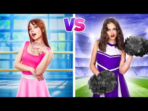 We Got to Dancing Camp! Good Ballerina vs Bad Cheerleader