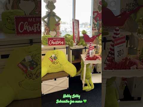 You Won't Believe the CUTEST Grinch Theme Christmas Decor at Hobby Lobby