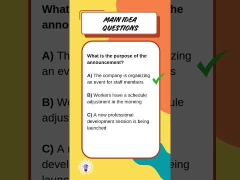 TOEIC Question Types: Main Idea Questions #toeic #english #toeictest