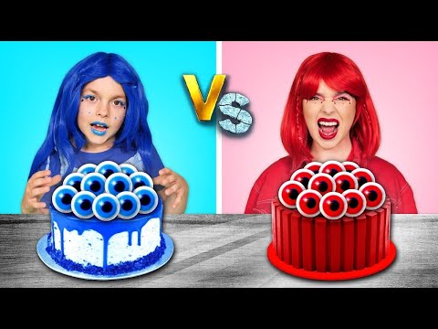 Nasty vs Tasty Snacks!!! Red🔴 vs Blue🔵 Food Challenge with Pomni!