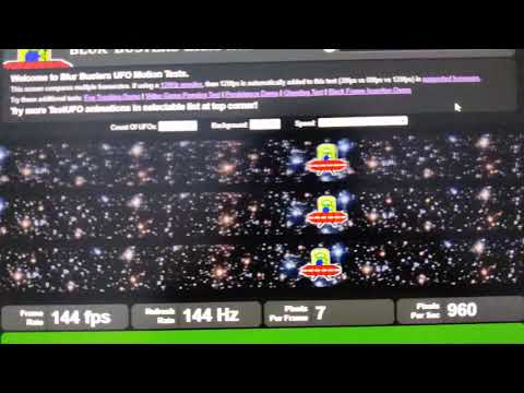 Dell S2721DGF 144Hz Very Fast Response Time UFO Test