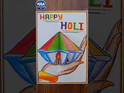 Holi drawing | Holi festival drawing | Holi Special Drawing #shorts #shortvideo #youtubeshorts #holi