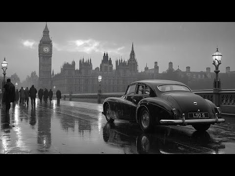 Vintage Cars Meet Swing Jazz 🎵 A Journey Through London’s Rainy Streets & 1940s Jazz Music