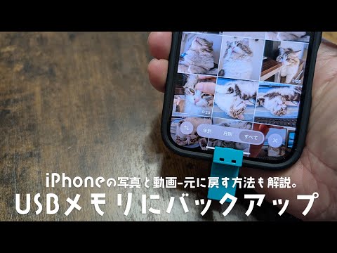 iPhoneの画像や動画をUSBメモリーにバックアップする方法と入れる方法