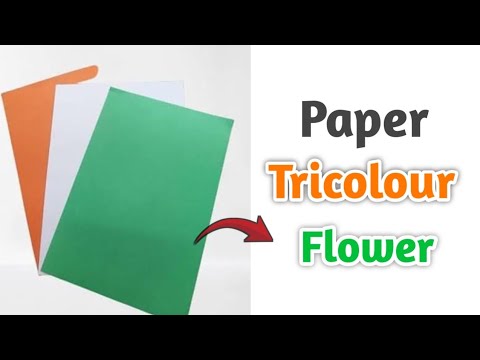 Easy Tricolour flower / DIY tricolor flower / Independence day craft ideas / Independence day 2025