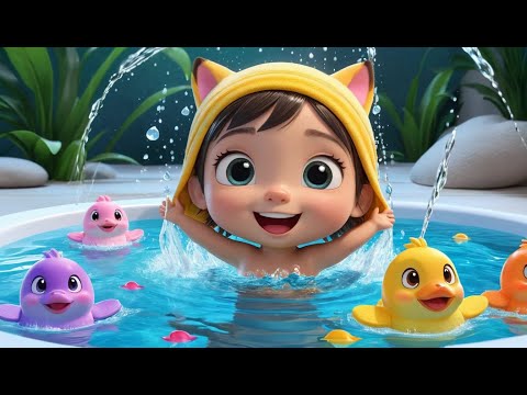 Splish, Splash, A Rainbow Bath Rhyme Song | Popular Nursery Rhyme & Lyrics | Educational Kids Songs