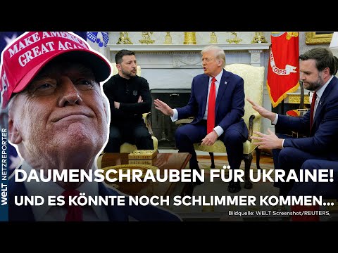 DONALD TRUMP: Daumenschrauben für Ukraine - Trump könnte Selenskyj noch mehr Hilfen einfrieren