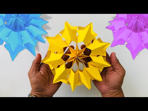 How to Make 3D Paper Snowflake for your Christmas Decoration | DIY Paper Snowflake