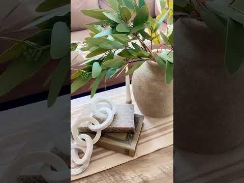 Perfect for a coffee table! These eucalyptus stems adds a fresh pop of #homedecor #decorlife