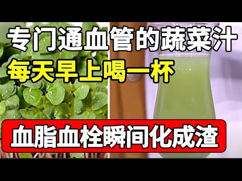 血管专家已公布：1种蔬菜榨汁，竟是通血管“神器”，每天只要吃1口，血脂血栓瞬间化成渣，恢复血管弹性，摆脱纠缠20年的血管病！【家庭大医生】