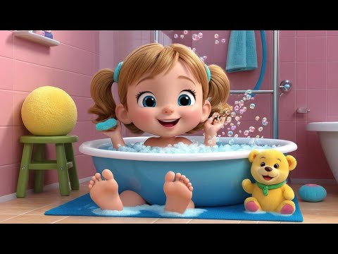 Splish, Splash, A Rainbow Bath Rhyme Song | Popular Nursery Rhyme & Lyrics | Educational Kids Songs