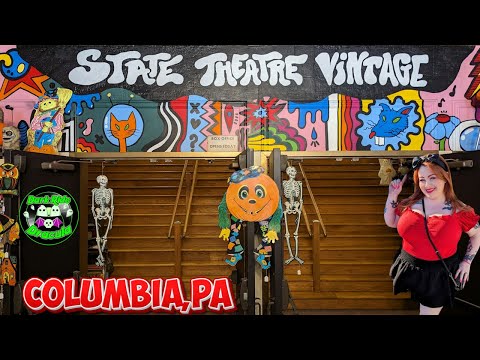 UNBELIEVABLE ANTIQUE SHOP IN A VINTAGE THEATER - COLUMBIA,PA - RETRO HALLOWEEN MANIA !