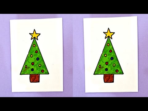 Easy Christmas tree drawing🎄 / Christmas Drawing / Christmas Tree Drawing #christmas #merrychristmas