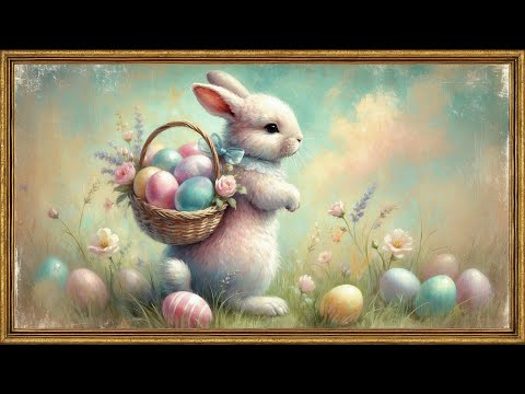 Vintage Easter Greetings | 4K Easter Frame TV Art Screensaver | Relaxing Spring Ambience |