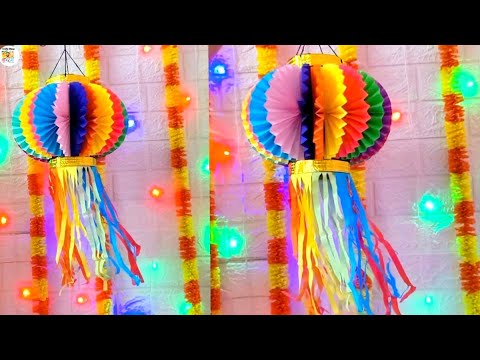 *Viral* Trending Diwali Lantern🏮How To Make Easy Paper Akash Kandil 🪔Easy Diwali Paper Craft