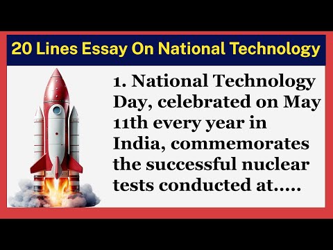 20 Lines Essay On National Technology Day | Essay On National Technology Day | Essay Writing