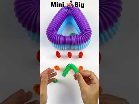 Big 🆚 Mini POP-TUBE #diy #creative #satisfyingvideos #toys #relaxing #oddasmr #poptubesounds