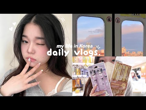 daily life in korea☁️ hangang date, shopping spree, mukbangs etc